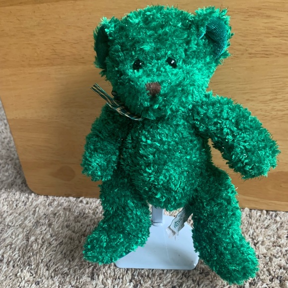 Russ Berrie & Co. Ferguson green plush bear - Picture 1 of 9